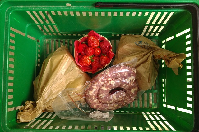 Grocery shopping basket